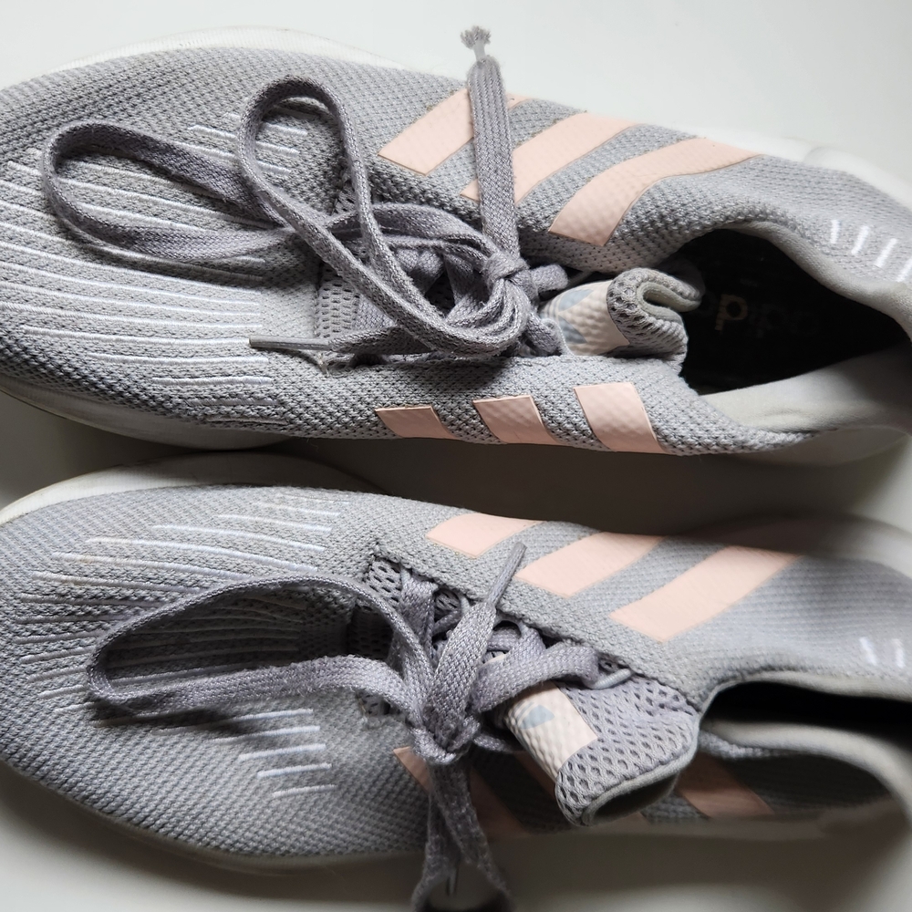Adidas swift run knit Women's Gray and Pink Sneakers - Picture 5 of 11